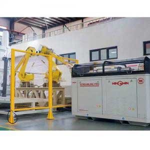 Fanuc M 710IC Dual Pedestal Robot Waterjet Cutting System