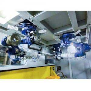 Yaskawa GP20 Ceiling Type Triple Robot Waterjet Cutting System